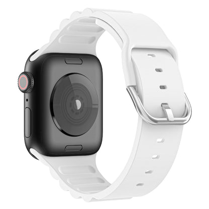 Meget smuk Apple Watch Series 7 41mm Silikone Rem - Hvid#serie_2
