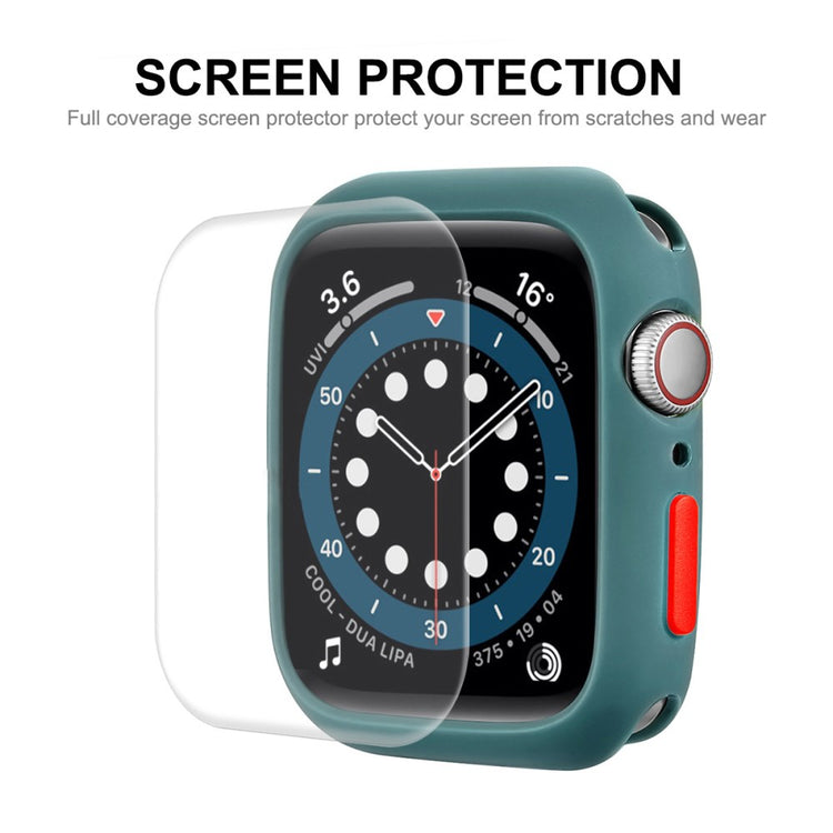 Vildt Fed Apple Watch Series 7 41mm Cover med Skærmbeskytter i Silikone - Rød#serie_5