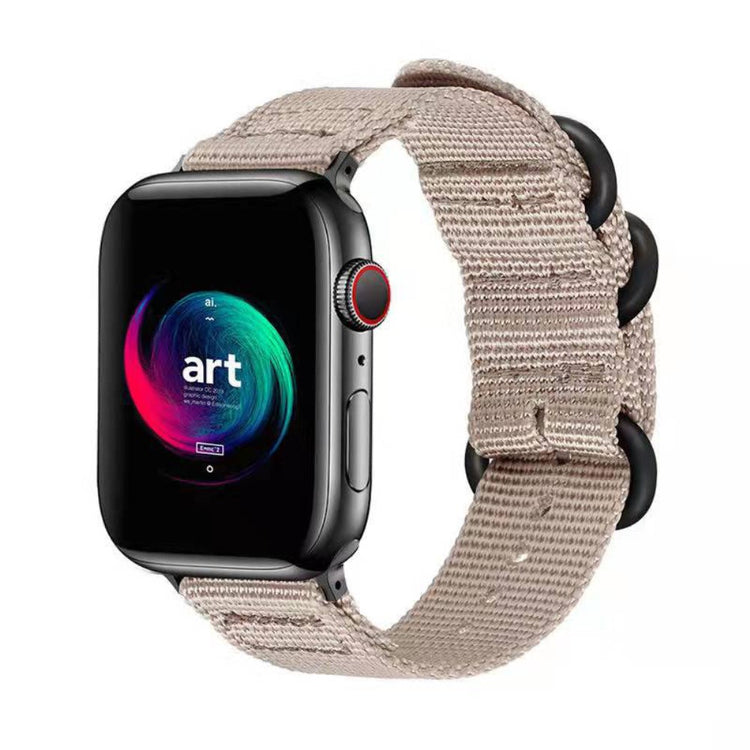 Rigtigt fint Apple Watch Series 7 41mm Nylon Rem - Brun#serie_2