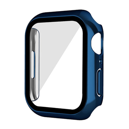 Mega Fed Apple Watch Series 7 41mm Cover med Skærmbeskytter i Plastik og Hærdet Glas - Blå#serie_6