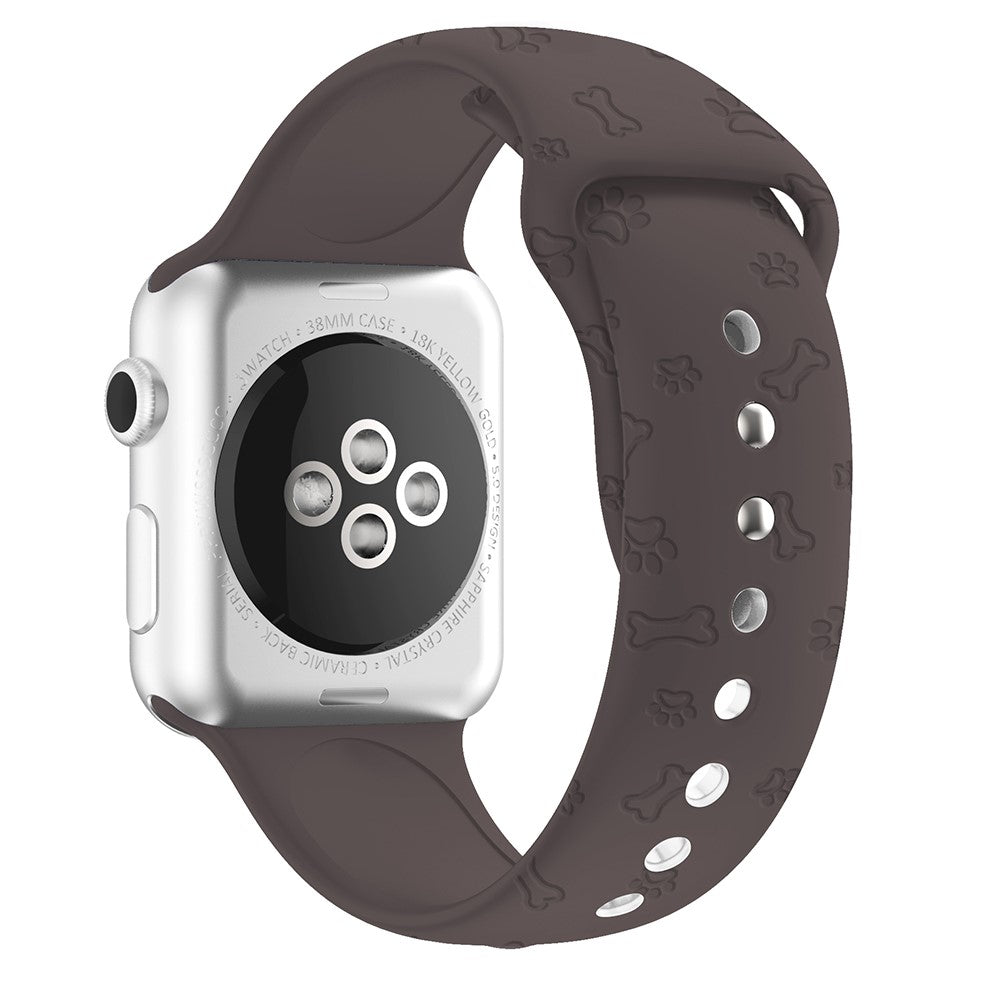 Skøn Apple Watch Series 7 41mm Silikone Rem - Brun#serie_16