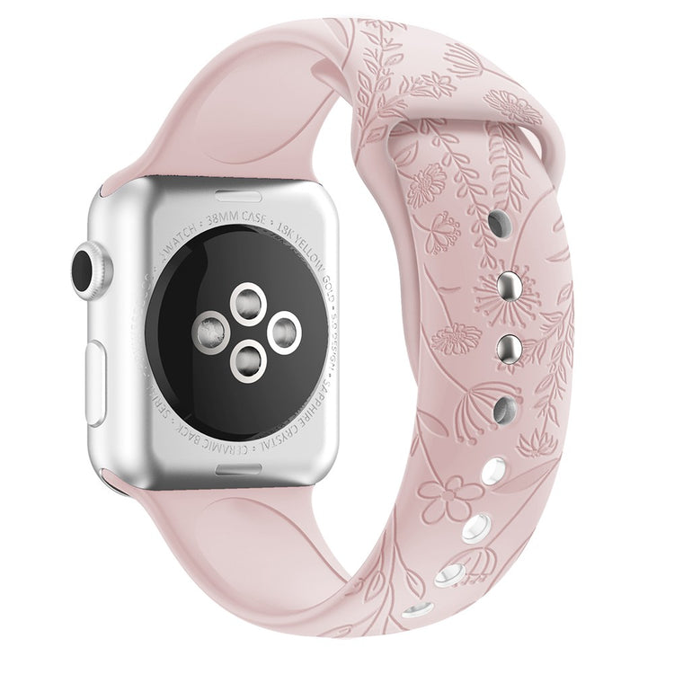 Skøn Apple Watch Series 7 41mm Silikone Rem - Pink#serie_20