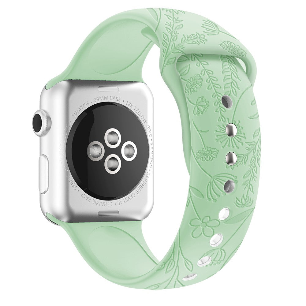 Skøn Apple Watch Series 7 41mm Silikone Rem - Grøn#serie_22