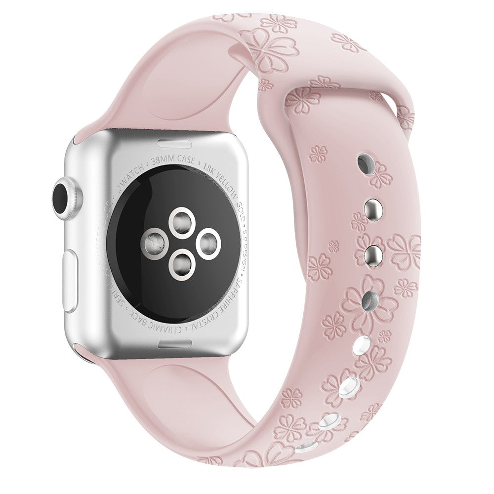 Skøn Apple Watch Series 7 41mm Silikone Rem - Pink#serie_8