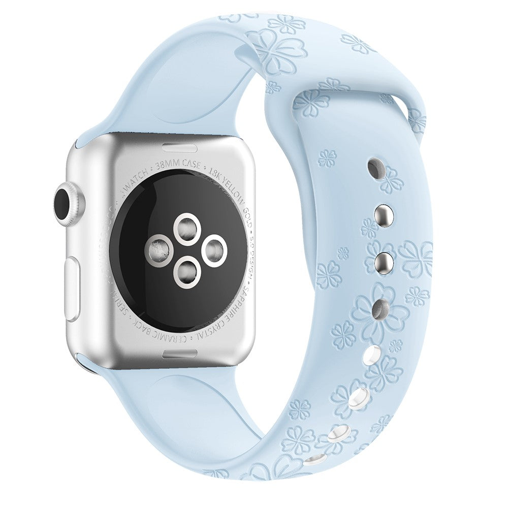 Skøn Apple Watch Series 7 41mm Silikone Rem - Blå#serie_9