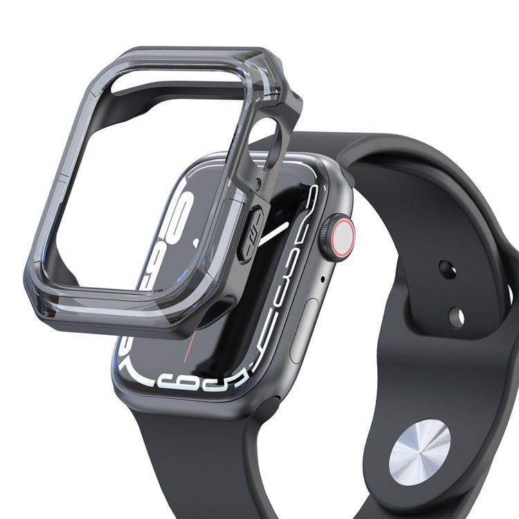 Apple Watch Series 7 41mm Gennemsigtig Silikone Bumper  - Sort#serie_1