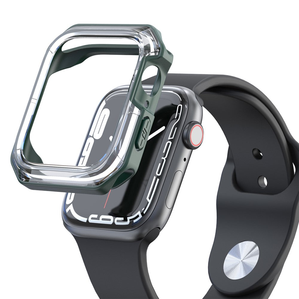 Apple Watch Series 7 41mm Gennemsigtig Silikone Bumper  - Grøn#serie_4