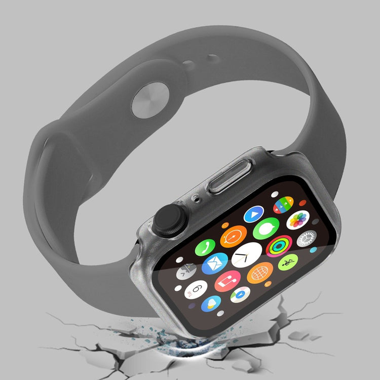 Vildt Godt Apple Watch Series 7 41mm Cover med Skærmbeskytter i Plastik og Hærdet Glas - Gennemsigtig#serie_4