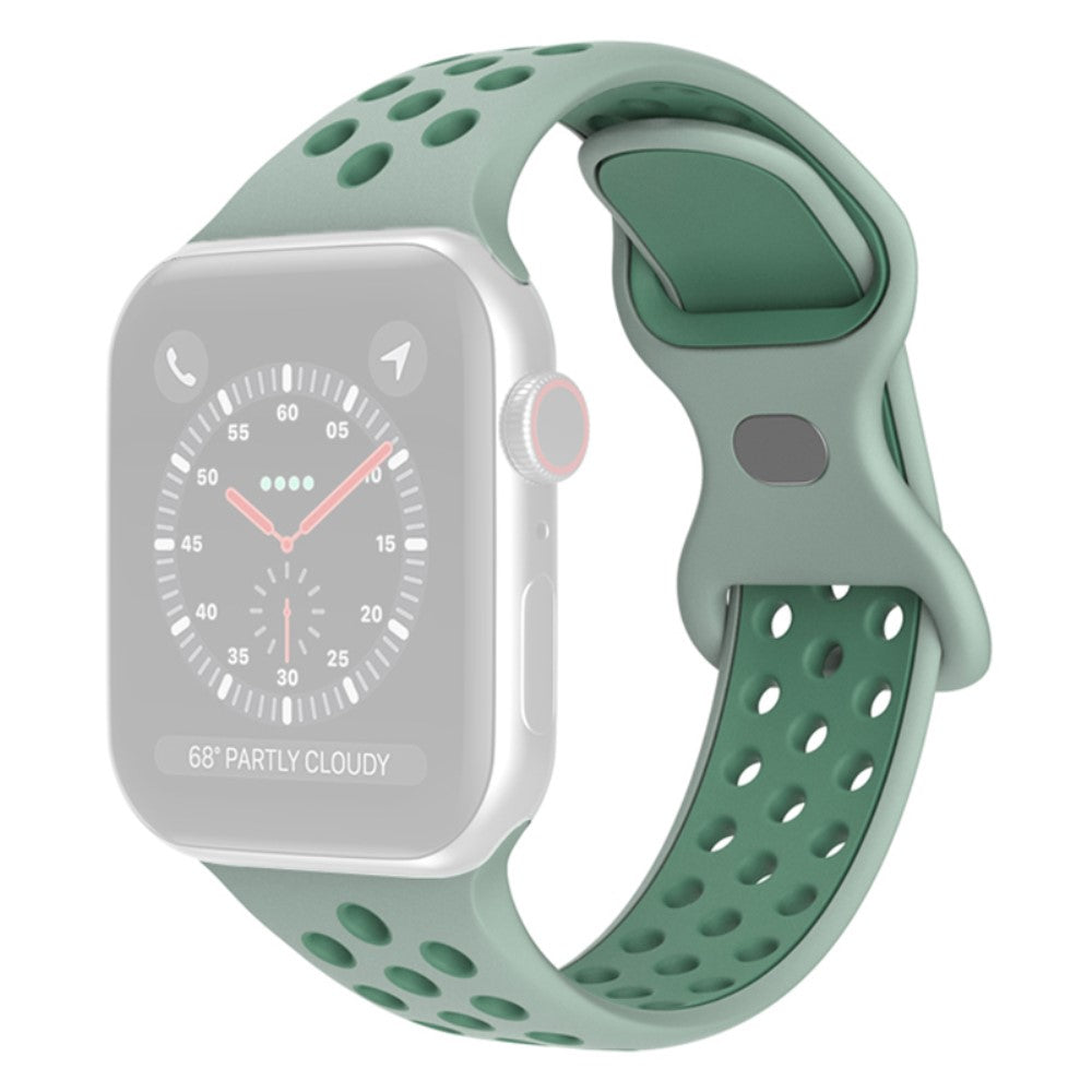 Rigtigt flot Apple Watch Series 7 41mm Silikone Rem - Grøn#serie_13