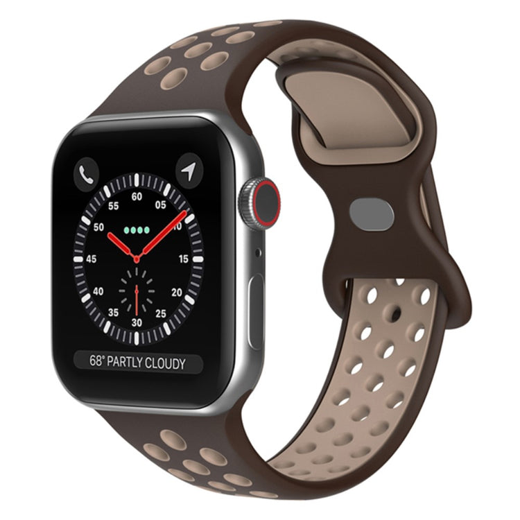 Elegant Apple Watch Series 7 41mm Silikone Urrem - Brun#serie_19