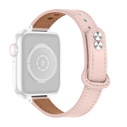 Smuk Universal Apple Ægte læder Urrem - Pink#serie_4