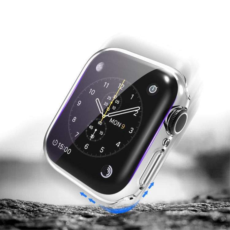 Meget Fed Apple Watch Series 7 45mm Cover med Skærmbeskytter i Silikone - Hvid#serie_010