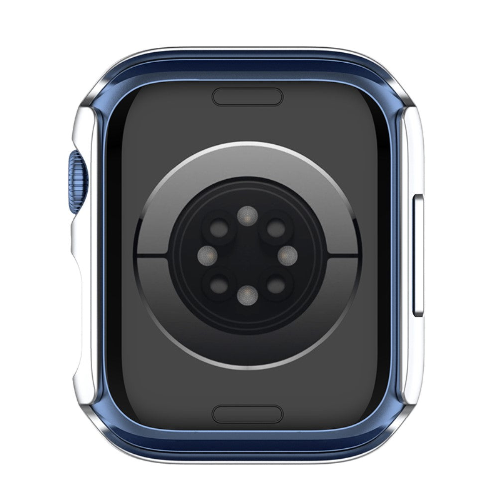 Beskyttende Apple Watch Series 7 45mm Cover med Skærmbeskytter i Plastik og Hærdet Glas - Sølv#serie_2