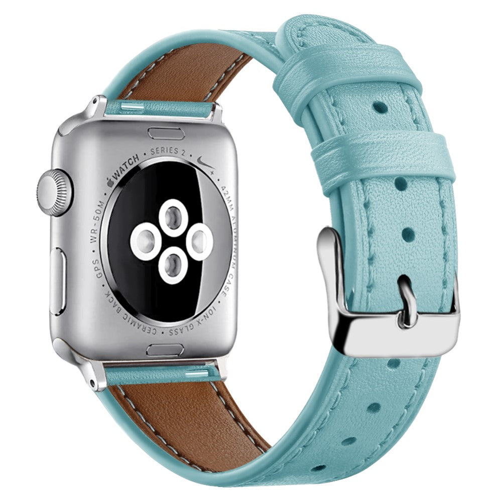 Supercool Apple Watch Series 7 45mm Ægte læder Rem - Grøn#serie_8