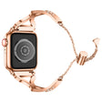 Pour Apple Watch Series 7 45mm Bracelet en métal et pierres précieuses