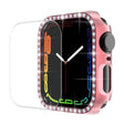 Coque incroyablement élégante pour Apple Watch Series 7 45 mm avec protection d'écran en plastique et en strass.