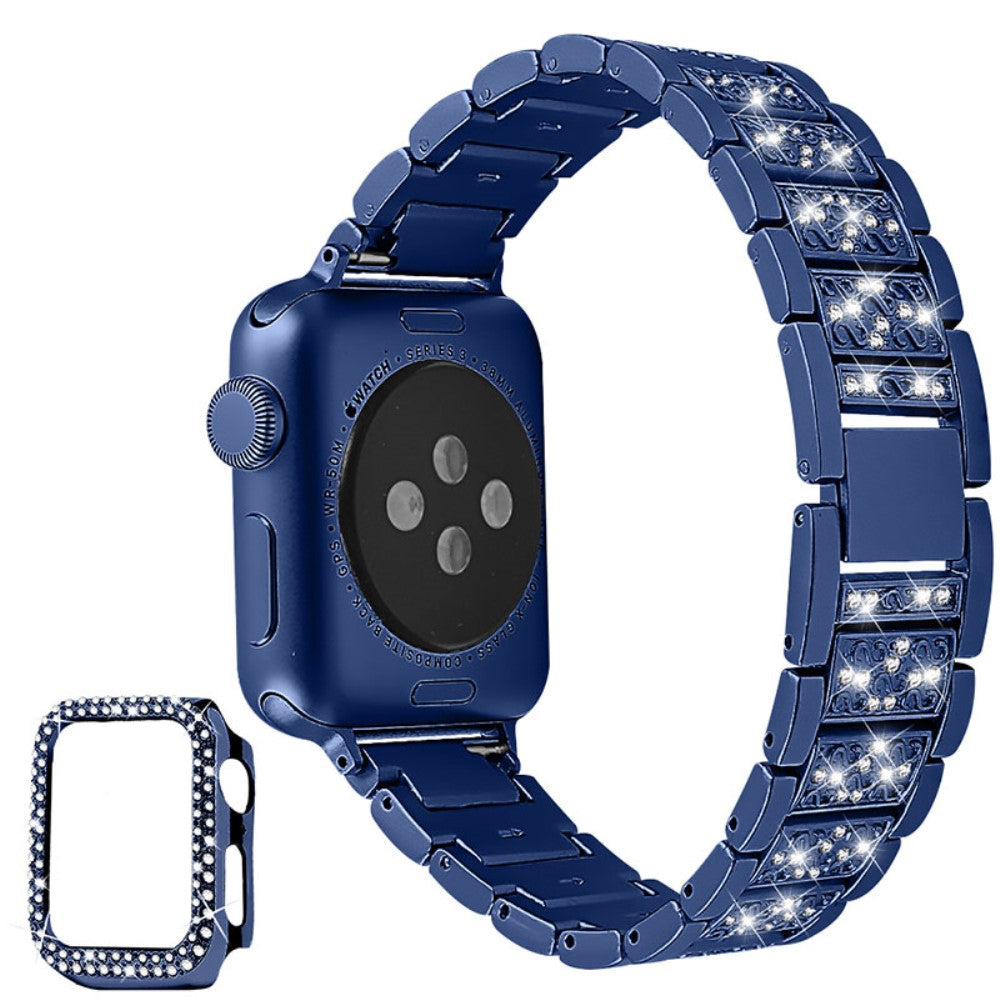 Apple Watch Series 7 45mm Metal Rem med Cover - Blå#serie_1