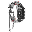 Pour Apple Watch Series 7 45 mm, bracelet en métal et strass résistant.