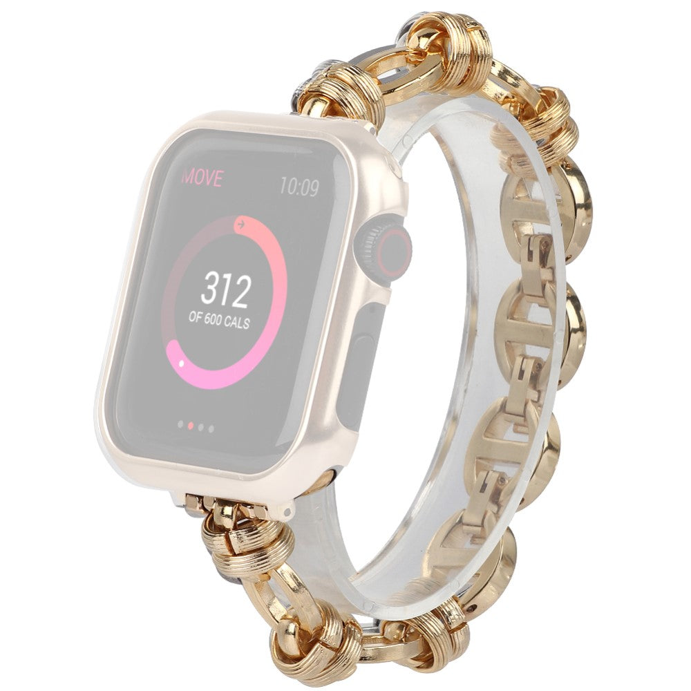 Helt vildt skøn Apple Watch Series 7 45mm Metal Rem - Guld#serie_1