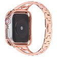 Superbe bracelet en métal et strass pour Apple Watch Series 7 45mm.