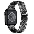 Joli bracelet en métal et strass pour Apple Watch Series 7 45mm.