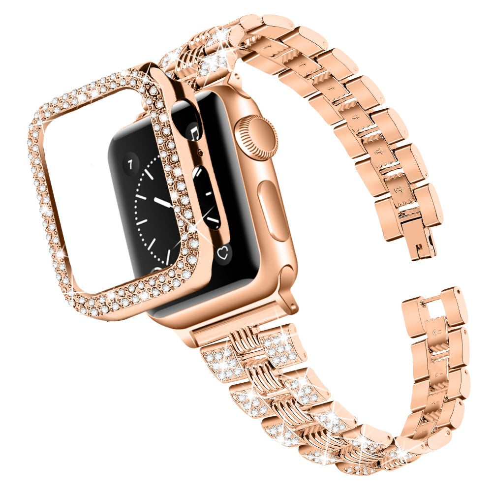 Apple Watch Series 7 45mm Metal Rem med Cover - Pink#serie_3