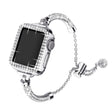 Superbe bracelet en métal et pierres précieuses pour Apple Watch Series 7 45 mm.