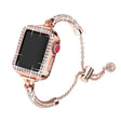 Pour Apple Watch Series 7 45mm Bracelet en métal et pierres précieuses fort.