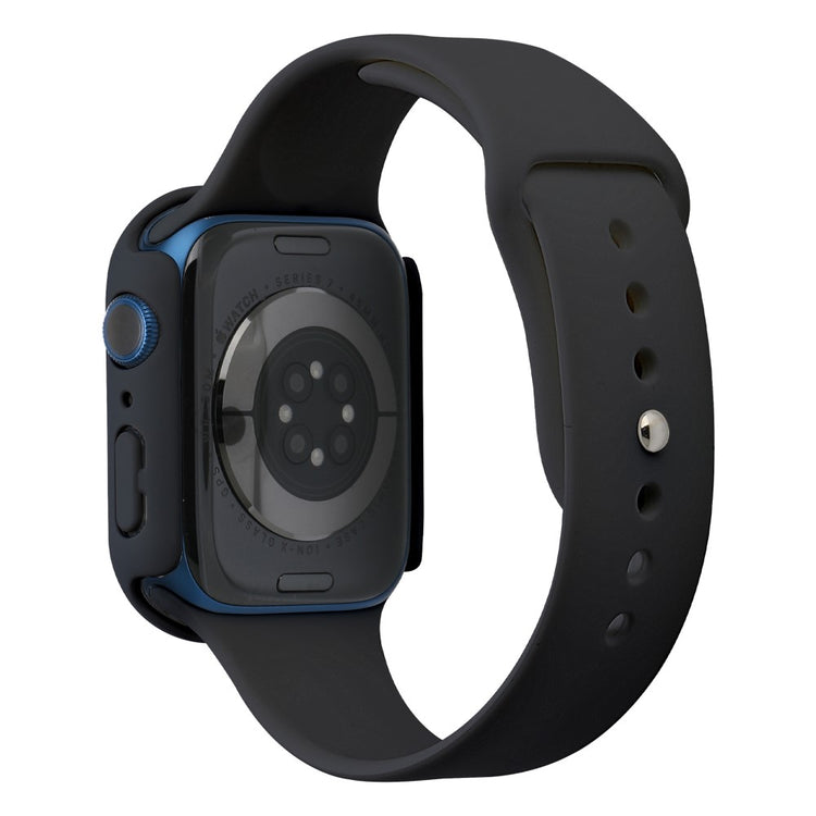 Apple Watch Series 7 45mm Silikone Rem med Cover og Hærdet Glas - Sort#serie_1