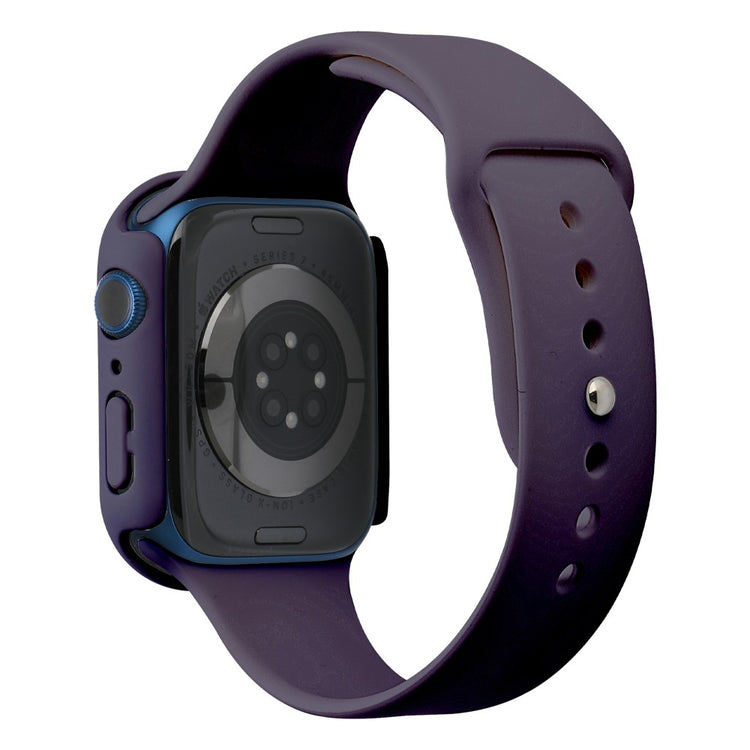 Apple Watch Series 7 45mm Silikone Rem med Cover og Hærdet Glas - Lilla#serie_21