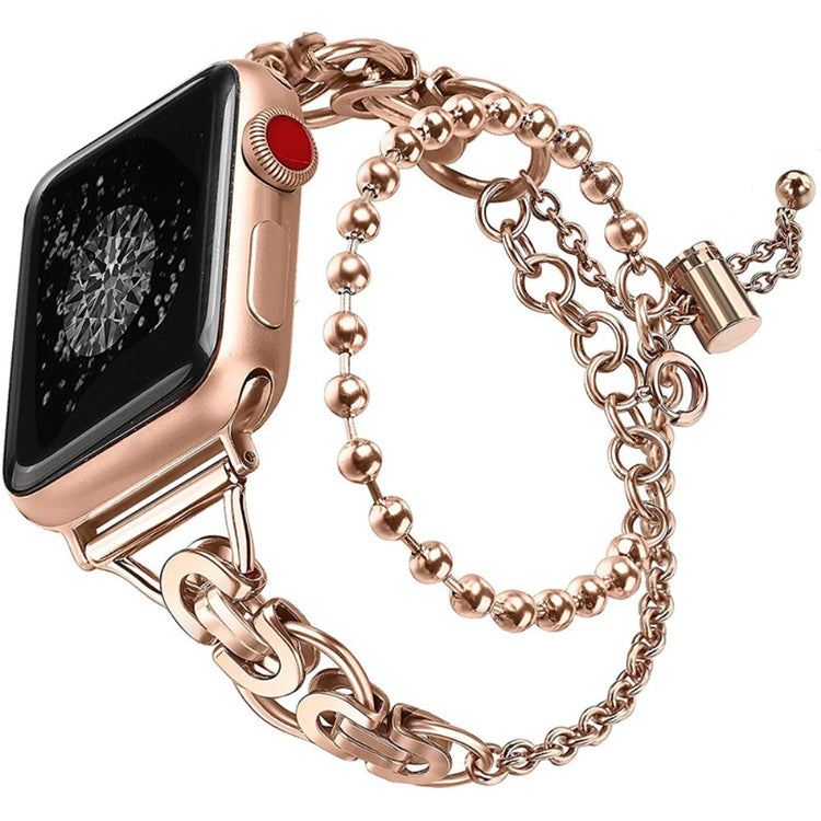 Vildt fed Apple Watch Series 7 45mm Metal Rem - Pink#serie_1