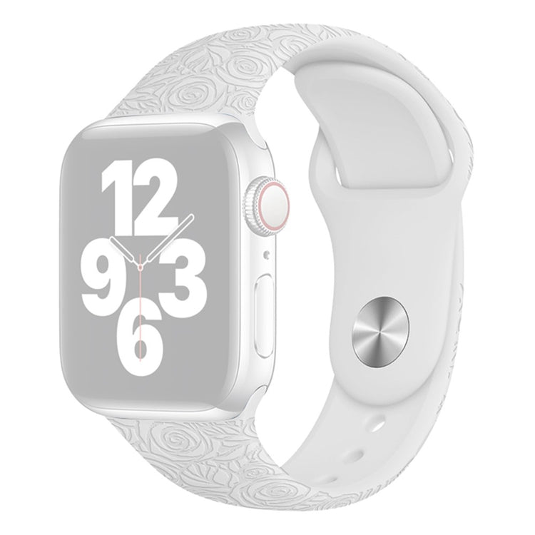 Super kønt Apple Watch Series 7 45mm Silikone Rem - Hvid#serie_9