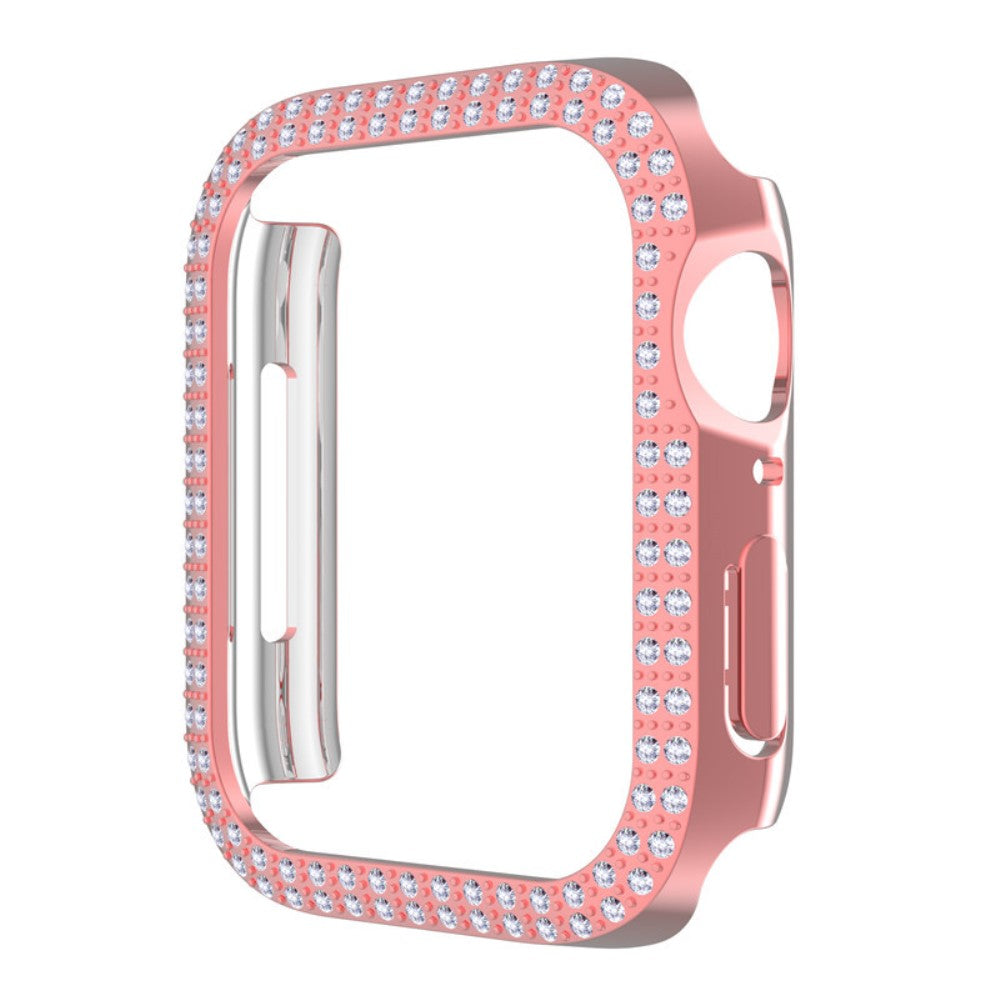 Apple Watch Series 7 45mm  Plastik og Rhinsten Bumper  - Pink#serie_2