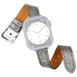 Intemporel Apple Watch Series 7 45mm Bracelet en cuir véritable