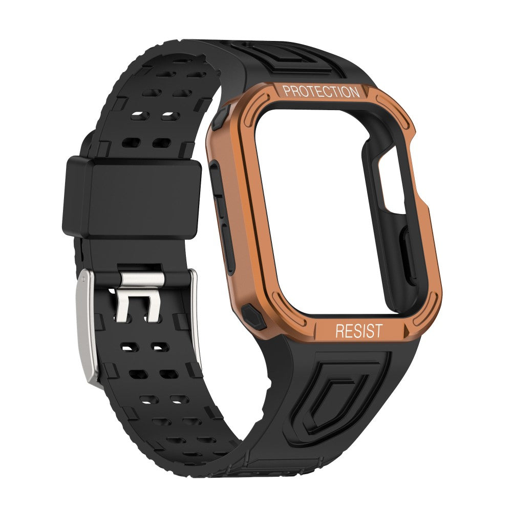 Apple Watch Series 7 45mm Plastik Rem med Etui - Sort#serie_10