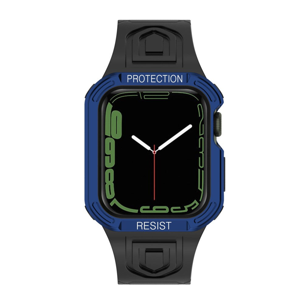 Apple Watch Series 7 45mm Plastik Rem med Etui - Sort#serie_9