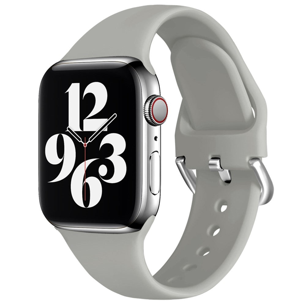 Vildt hårdfør Apple Watch Series 7 45mm Silikone Rem - Sølv#serie_7