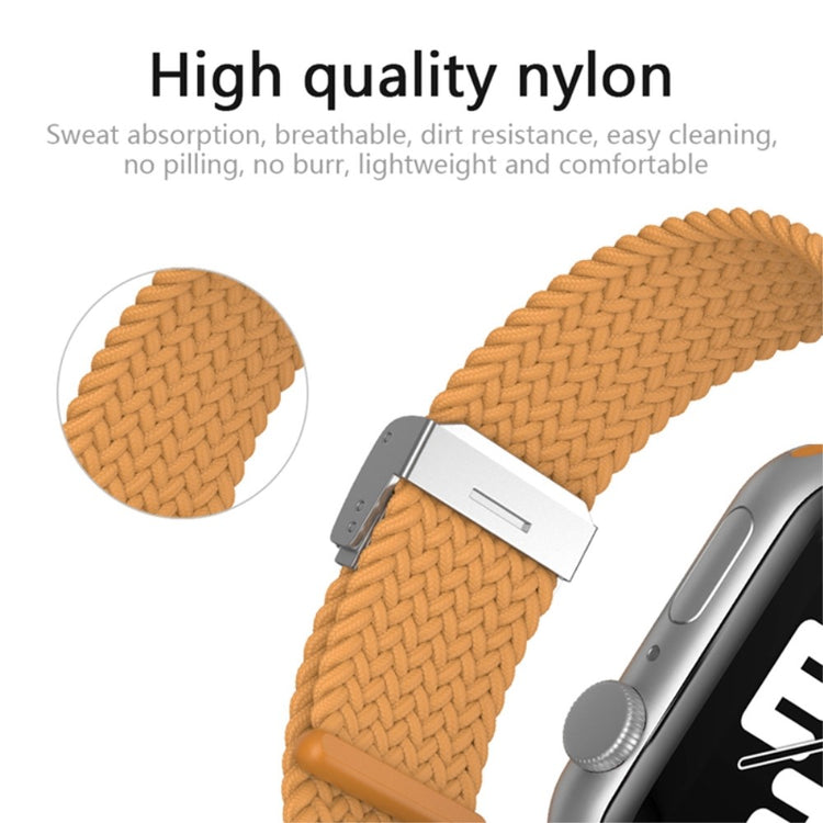 Rigtigt hårdfør Apple Watch Series 7 45mm Stof Urrem - Lilla#serie_15