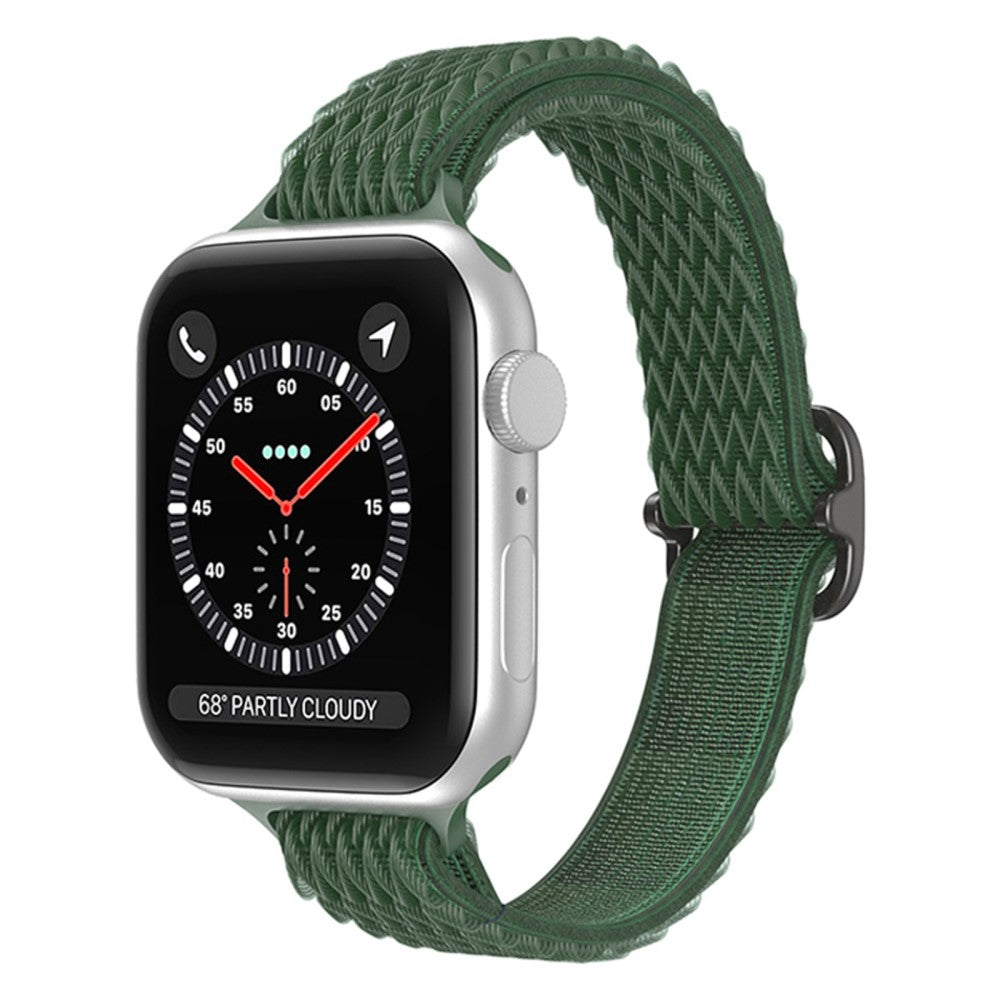 Rigtigt skøn Apple Watch Series 7 45mm Stof Urrem - Grøn#serie_6