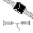 Joli bracelet en métal et strass pour Apple Watch Series 7 45mm.
