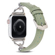 Bracelet confortable en cuir véritable pour Apple Watch Series 7 45 mm
