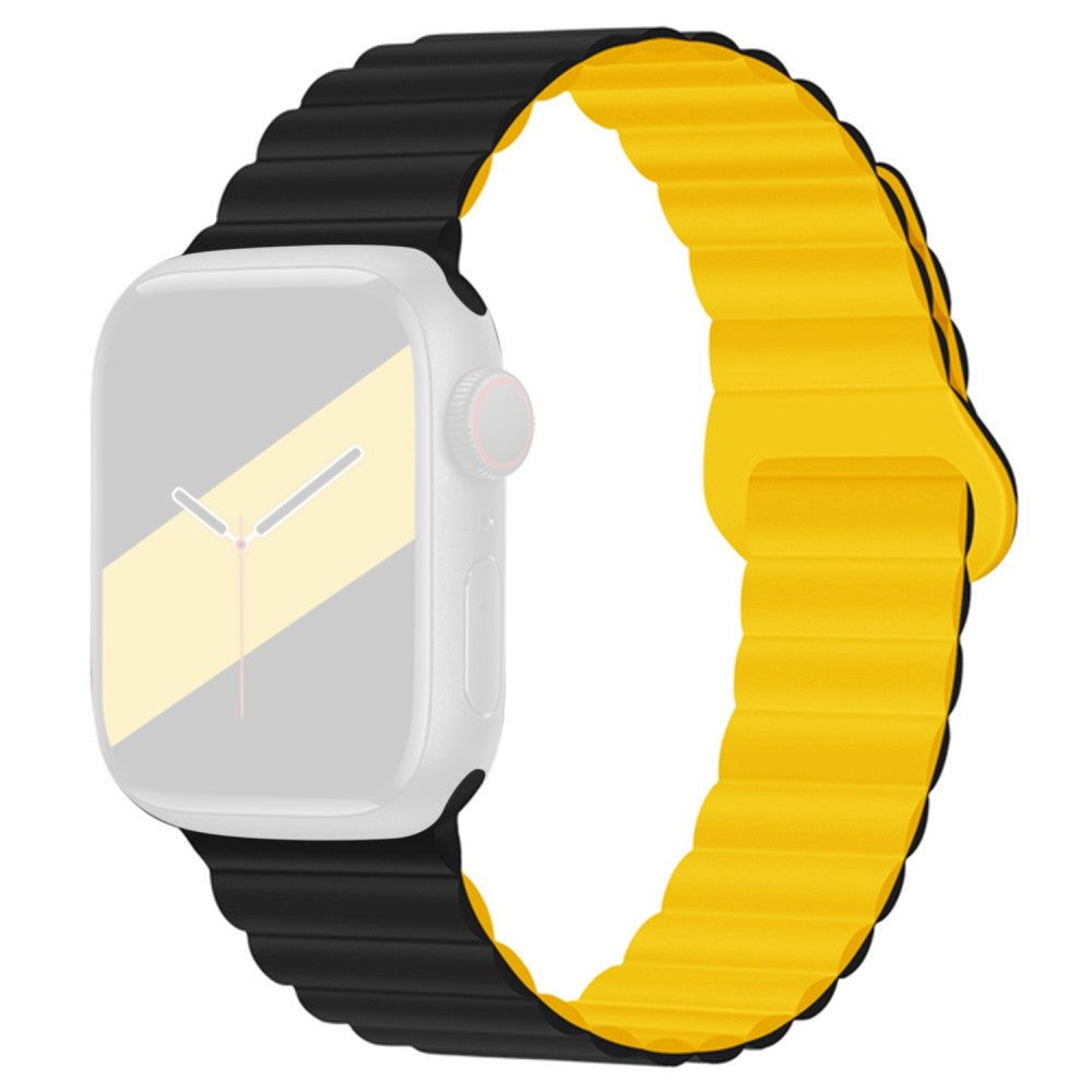 Fortrinligt Apple Watch Series 7 45mm Silikone Rem - Sort#serie_3