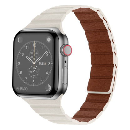 Pænt Universal Apple Ægte læder Urrem - Beige#serie_11