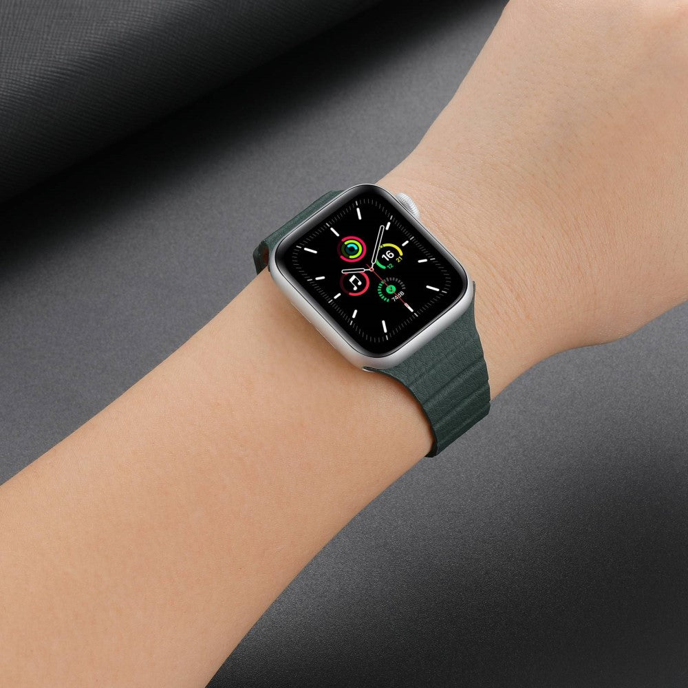 Pænt Universal Apple Ægte læder Urrem - Hvid#serie_2