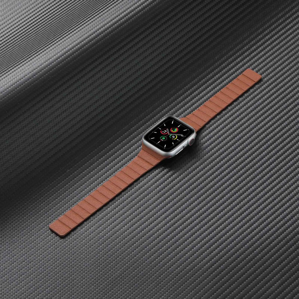 Pænt Universal Apple Ægte læder Urrem - Rød#serie_6