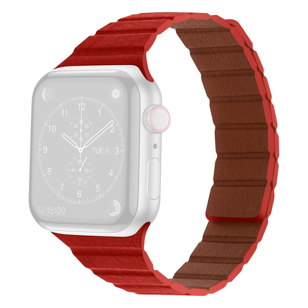 Meget godt Universal Apple Ægte læder Rem - Rød#serie_6