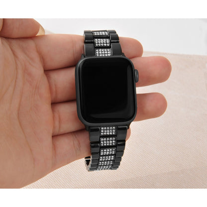 Rigtigt kønt Universal Apple Metal og Rhinsten Rem - Sort#serie_3