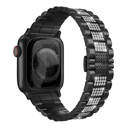 Rigtigt kønt Universal Apple Metal og Rhinsten Rem - Sort#serie_3