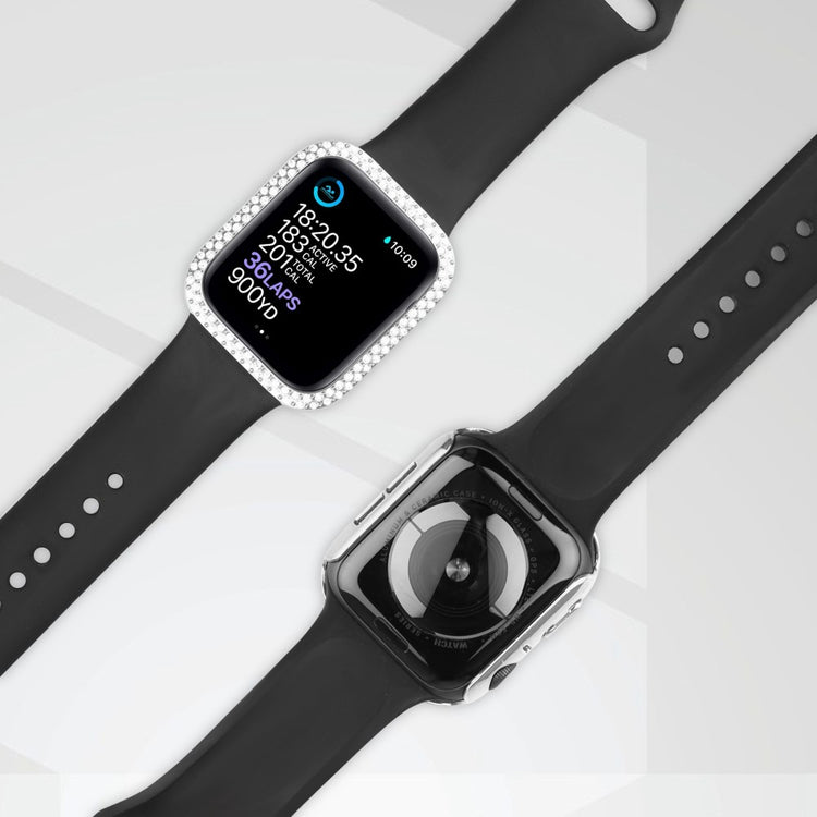 Apple Watch Ultra Plastik Cover med Rem og Hærdet Glas - Sølv#serie_3