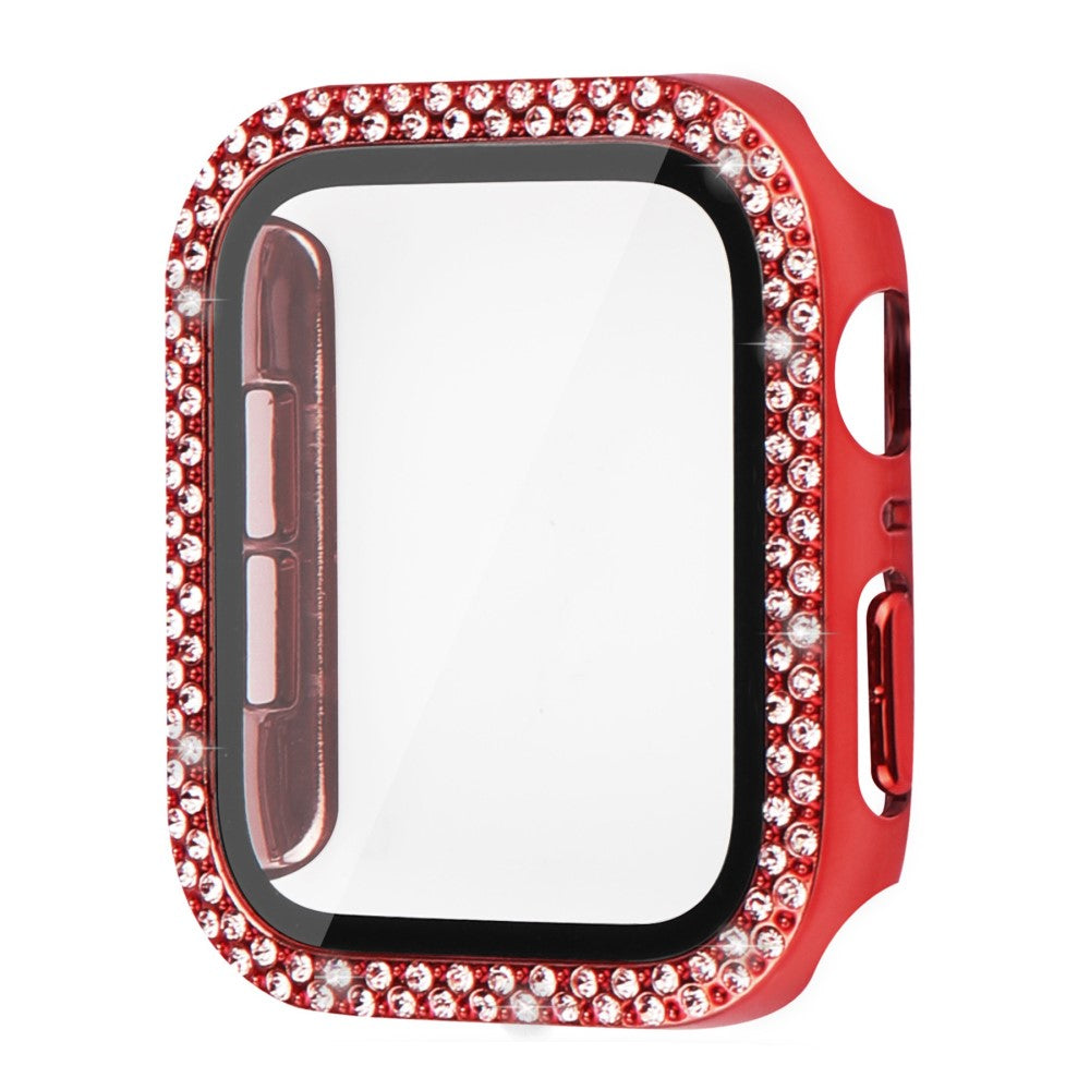 Apple Watch Ultra Plastik Cover med Rem og Hærdet Glas - Rød#serie_4